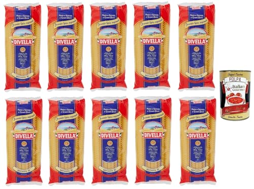 10x Divella Mafaldine N. 81 Hartweizengrieß Pasta Italienische Nudeln 500g Packung + Italian Gourmet Polpa di Pomodoro 400g Dose 10x Divella Mafaldine N. 81 Hartweizengrieß Pasta Italienische Nudeln 500g Packung + Italian Gourmet Polpa di Pomodoro 400g Dose von Italian Gourmet E.R.