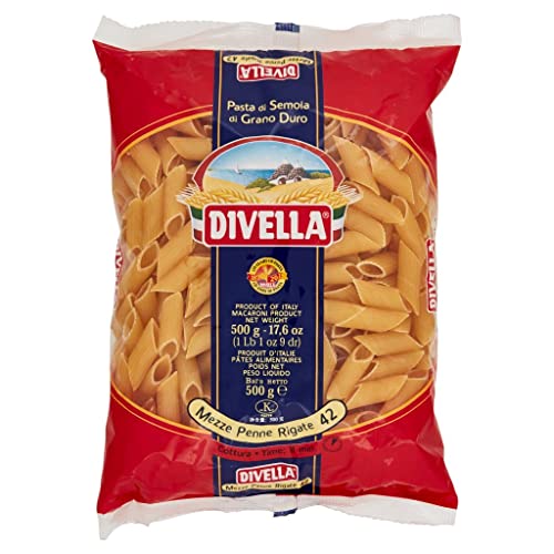 10x Divella Mezze Penne Rigate N. 42 Hartweizengrieß Pasta Italienische Nudeln 500g Packung + Italian Gourmet Polpa di Pomodoro 400g Dose von Italian Gourmet E.R.