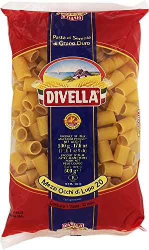10x Divella Mezzi Occhi di Lupo N. 20 Hartweizengrieß Pasta Italienische Nudeln 500g Packung + Italian Gourmet Polpa di Pomodoro 400g Dose von Italian Gourmet E.R.