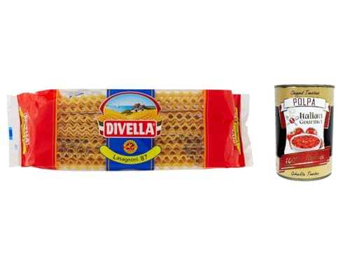 10x Divella Pasta 100% italienische Lasagnoni 87, nudeln 500g + Italian Gourmet polpa 400g von Italian Gourmet E.R.