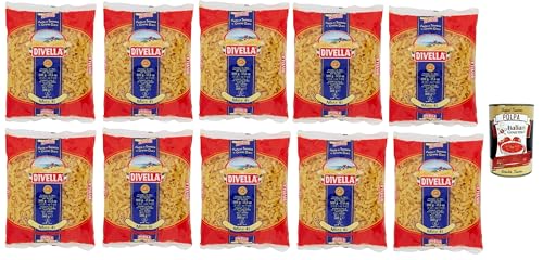 10x Divella Pasta Mista N. 41 Hartweizengrieß Pasta Italienische Nudeln 500g Packung + Italian Gourmet Polpa di Pomodoro 400g Dose von Italian Gourmet E.R.