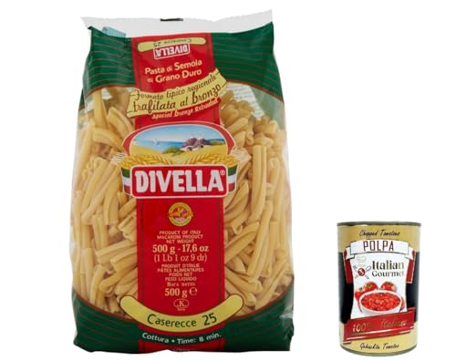 10x Divella Pasta Specialita' 100% italienische Casarecce 25, nudeln 500g + Italian Gourmet polpa 400g von Italian Gourmet E.R.