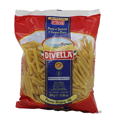 10x Divella Penne Regine N. 36 Hartweizengrieß Pasta Italienische Nudeln 500g Packung + Italian Gourmet Polpa di Pomodoro 400g von Italian Gourmet E.R.