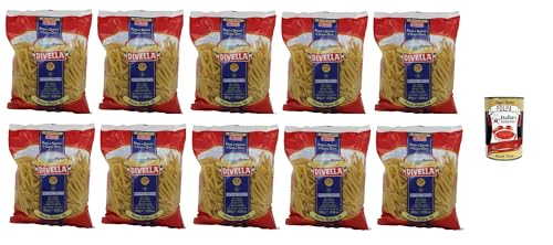 10x Divella Penne Regine N. 36 Hartweizengrieß Pasta Italienische Nudeln 500g Packung + Italian Gourmet Polpa di Pomodoro 400g von Italian Gourmet E.R.