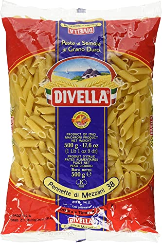 10x Divella Pennette Di Mezzani N. 38 Hartweizengrieß Pasta Italienische Nudeln 500g Packung + Italian Gourmet Polpa di Pomodoro 400g Dose von Italian Gourmet E.R.