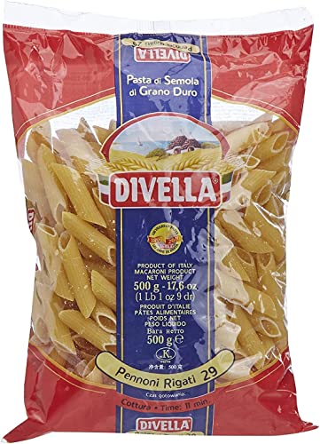 10x Divella Pennoni Rigati N. 29 Hartweizengrieß Pasta Italienische Nudeln 500g Packung + Italian Gourmet Polpa di Pomodoro 400g Dose von Italian Gourmet E.R.