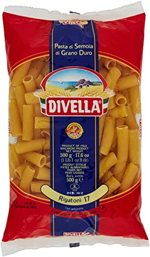 10x Divella Rigatoni N. 17 Hartweizengrieß Pasta Italienische Nudeln 500g Packung + Italian Gourmet Polpa di Pomodoro 400g Dose von Italian Gourmet E.R.