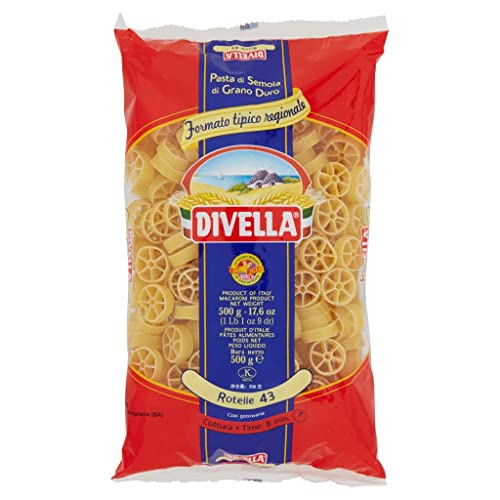 10x Divella Rotelle N. 43 Hartweizengrieß Pasta Italienische Nudeln 500g Packung + Italian Gourmet Polpa di Pomodoro 400g Dose von Italian Gourmet E.R.