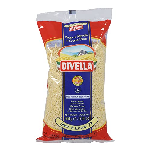 10x Divella Semi di Cicoria N. 73 Hartweizengrieß Pasta Italienische Nudeln 500g Packung + Italian Gourmet Polpa di Pomodoro 400g Dose von Italian Gourmet E.R.