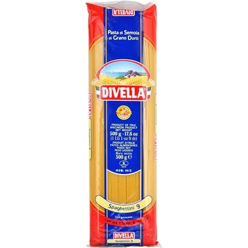 10x Divella Spaghettini N. 9 Hartweizengrieß Pasta Italienische Nudeln 500g Packung + Italian Gourmet Polpa di Pomodoro 400g Dose von Italian Gourmet E.R.