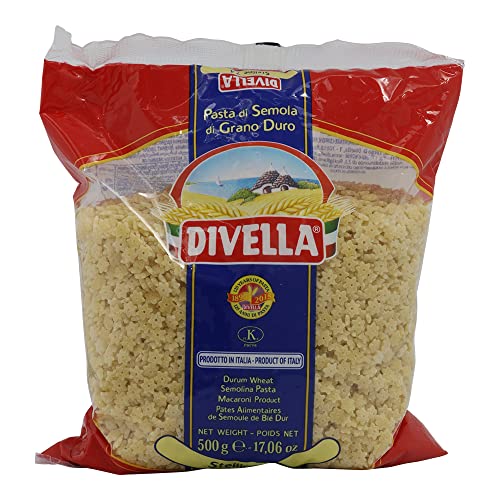 10x Divella Stelline N. 74 Hartweizengrieß Pasta Italienische Nudeln 500g Packung + Italian Gourmet Polpa di Pomodoro 400g Dose von Italian Gourmet E.R.