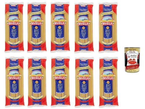 10x Divella Ziti N. 2 Hartweizengrieß Pasta Italienische Nudeln 500g Packung + Italian Gourmet Polpa di Pomodoro 400g Dose 10x Divella Ziti N. 2 Hartweizengrieß Pasta Italienische Nudeln 500g Packung + Italian Gourmet Polpa di Pomodoro 400g Dose von Italian Gourmet E.R.