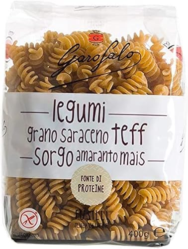 10x Fusilli Garofalo LEGUMI E CEREALI - Nudeln mit Hülsenfrüchten und Getreide - Glutenfrei - Karton mit 10 Packungen zu 400 g + Italian Gourmet Polpa 400g von Italian Gourmet E.R.