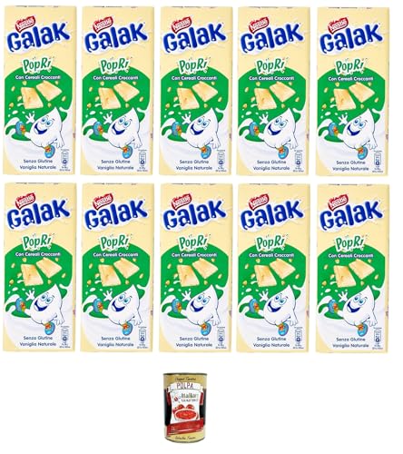 10x Galak PoPri' Weiße Schokolade mit Getreide, 90g+ Italian Gourmet polpa 400g 10x Galak PoPri' Weiße Schokolade mit Getreide, 90g+ Italian Gourmet polpa 400g von Italian Gourmet E.R.