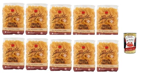 10x Garofalo Fusillone 400 g Senza Glutine Glutin free, glutenfrei Pasta Noodles + Italian Gourmet Polpa 400 g von Italian Gourmet E.R.