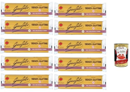 10x Garofalo Linguine 400 g Senza Glutine Glutin free, glutenfrei Pasta Noodles + Italian Gourmet Polpa 400 g von Italian Gourmet E.R.