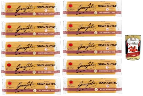 10x Garofalo Spaghetti 400 g Senza Glutine Glutin free, glutenfrei Pasta Noodles + Italian Gourmet Polpa 400 g von Italian Gourmet E.R.