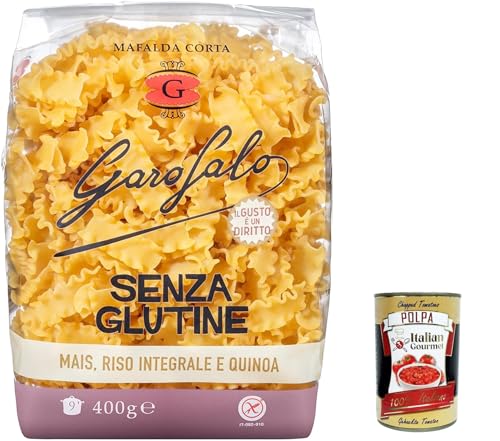 10x Garofalo Mafalda corta 400 g Senza Glutine Glutin free, glutenfrei Pasta Noodles + Italian Gourmet Polpa 400 g von Italian Gourmet E.R.