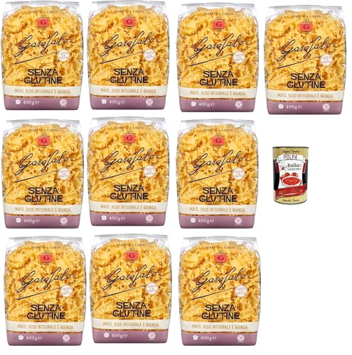 10x Garofalo Mafalda corta 400 g Senza Glutine Glutin free, glutenfrei Pasta Noodles + Italian Gourmet Polpa 400 g von Italian Gourmet E.R.