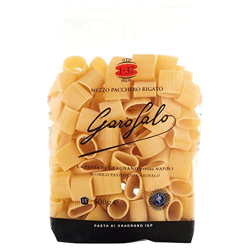 10x Garofalo Mezzo Pacchero Rigato N. 1-37 Neapolitanische Hartweizengrieß Packung mit 500g Pasta IGP + Italian Gourmet polpa 400g von Italian Gourmet E.R.