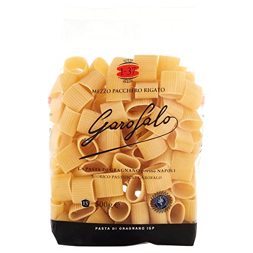 10x Mezzo Pacchero Rigato N. 1-37 Neapolitanische Hartweizengrieß Packung mit 500g Pasta IGP + Italian Gourmet polpa 400g von Italian Gourmet E.R.