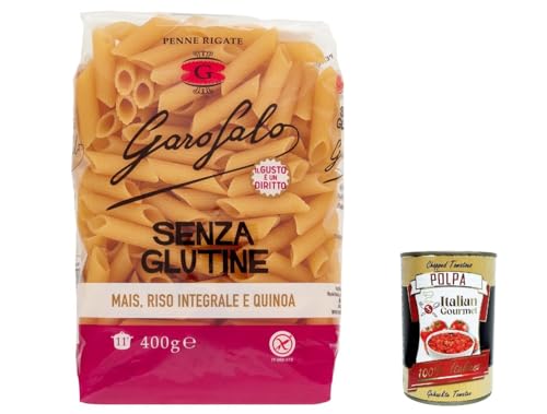 10x Garofalo Penne rigate 400 g Senza Glutine Glutin free, glutenfrei Pasta Noodles + Italian Gourmet Polpa 400 g von Italian Gourmet E.R.