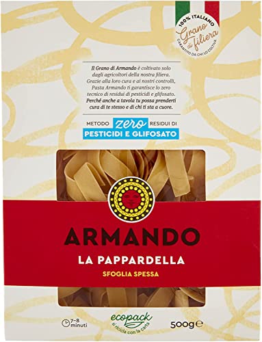 10x Il Grano Di Armando La Pappardella Italienischer Weizen Bronze gezeichnet 100% Italienische Pasta 500g von Italian Gourmet E.R.