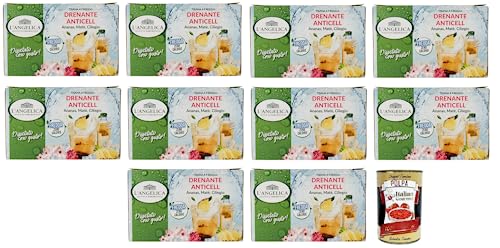 10x L' Angelica Tisana Drenante Anticell Kalter Kräutertee,mit den Zitrusnoten von Grapefruit und den süßen Noten von Ananas und Kirsche 18 Filter + Italian Gourmet Polpa di Pomodoro 400g Dose 10x L' Angelica Tisana Drenante Anticell Kalter Kräutertee,mit den Zitrusnoten von Grapefruit und den süßen Noten von Ananas und Kirsche 18 Filter + Italian Gourmet Polpa di Pomodoro 400g Dose von Italian Gourmet E.R.