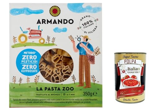 10x Pasta Armando la Pasta Zoo, Nudeln in Tierform, 100% italienisch 350g + Italian Gourmet polpa 400g von Italian Gourmet E.R.