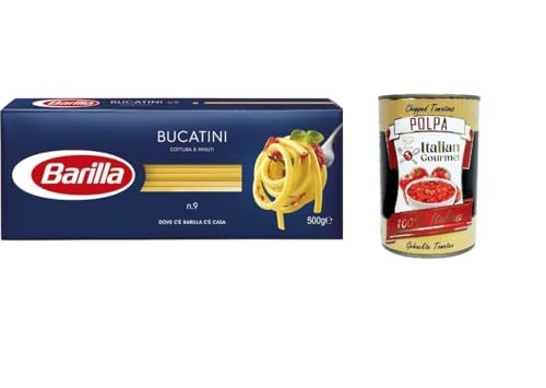 10x Pasta Barilla Bucatini Nr. 9 italienisch Nudeln 500 g pack + Italian Gourmet polpa 400g von Italian Gourmet E.R.