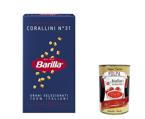 10x Pasta Barilla Corallini Nr. 31 italienisch Nudeln 500 g pack + Italian Gourmet polpa 400g von Italian Gourmet E.R.