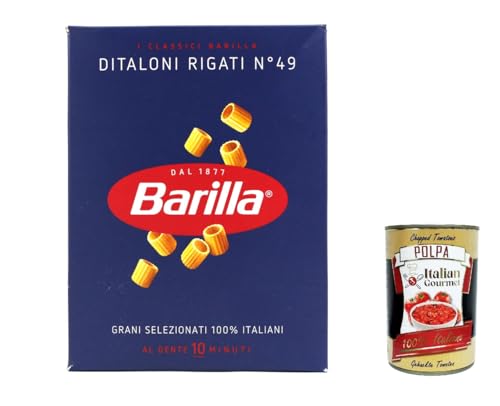 10x Pasta Barilla Ditaloni rigati Nr. 49 italienisch Nudeln 500 g pack + Italian Gourmet polpa 400g von Italian Gourmet E.R.