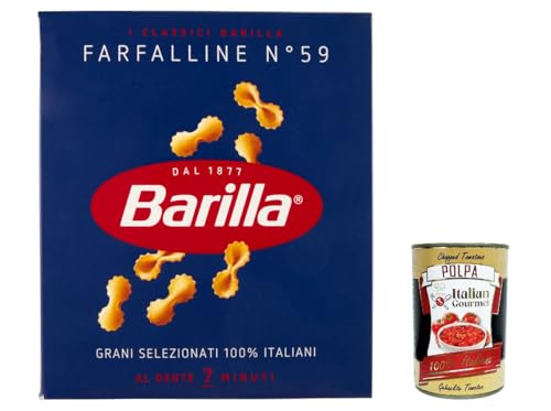 10x Pasta Barilla Farfalline Nr. 59 italienisch Nudeln 500 g pack + Italian Gourmet polpa 400g von Italian Gourmet E.R.
