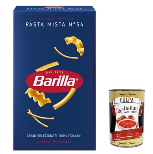 10x Pasta Barilla Pasta mista Nr. 54, 100% italienisch Nudeln 500 g pack + Italian Gourmet polpa 400g von Italian Gourmet E.R.