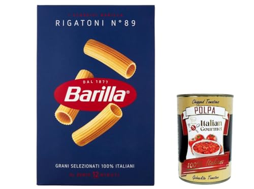 10x Pasta Barilla Rigatoni Nr. 89, 100% italienisch Nudeln 500 g pack + Italian Gourmet polpa 400g von Italian Gourmet E.R.