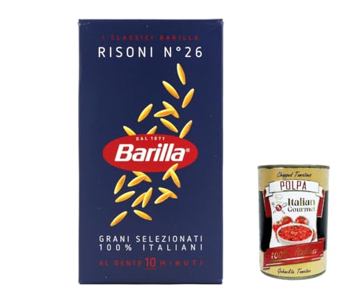 10x Pasta Barilla Risoni Nr. 26 italienisch Nudeln 500 g pack + Italian Gourmet polpa 400g von Italian Gourmet E.R.