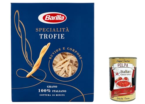 10x Pasta Barilla Specialità Trofie liguri, 100% italienisch Nudeln 500 g pack + Italian Gourmet polpa 400g von Italian Gourmet E.R.