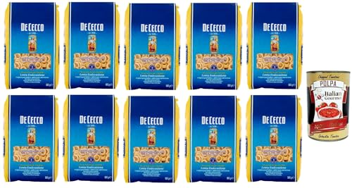 10x Pasta De Cecco 100% Italienisch Anelli Siciliani n. 179 Nudeln 500g + Italian Gourmet Polpa 400g von Italian Gourmet E.R.