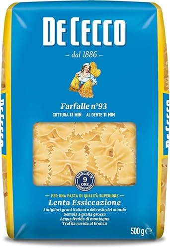 10x Pasta De Cecco 100% Italienisch Farfalle n. 93 Nudeln 500g + Italian Gourmet Polpa 400g von Italian Gourmet E.R.