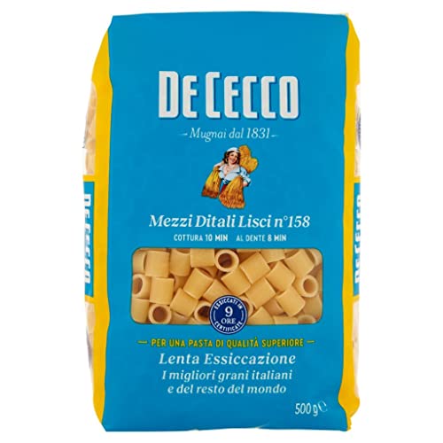 10x Pasta De Cecco 100% Italienisch Mezzi Ditali Lisci N°158 Nudeln 500g + Italian Gourmet Polpa 400g von Italian Gourmet E.R.