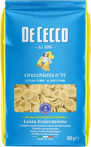 10x Pasta De Cecco 100% Italienisch Orecchiette N°91 Nudeln 500g + Italian Gourmet Polpa 400g von Italian Gourmet E.R.