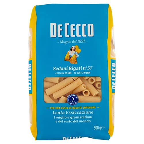 10x Pasta De Cecco 100% Italienisch Sedani Rigati N°57 Nudeln 500g + Italian Gourmet Polpa 400g von Italian Gourmet E.R.