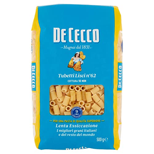 10x Pasta De Cecco 100% Italienisch Tubetti lisci n°62 Nudeln 500g + Italian Gourmet Polpa 400g von Italian Gourmet E.R.