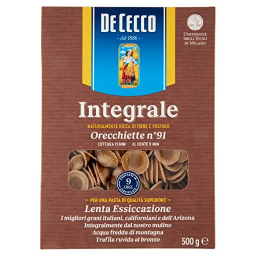 10x Pasta De Cecco Orecchiette integrali n. 91 Vollkor italienisch Nudeln 500 g + Italian Gourmet polpa 400g 10x Pasta De Cecco Orecchiette integrali n. 91 Vollkor italienisch Nudeln 500 g + Italian Gourmet polpa 400g von Italian Gourmet E.R.