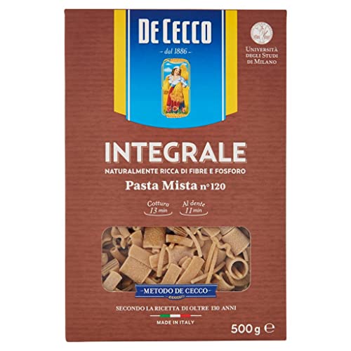 10x Pasta De Cecco Pasta Mista integrale n. 120 Vollkor italienisch Nudeln 500 g + Italian Gourmet polpa 400g von Italian Gourmet E.R.