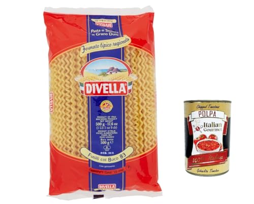 10x Pasta Divella 100% Italienisch N° 83 Fusilli col buco, nudeln 500 gr + Italian Gourmet polpa 400g von Italian Gourmet E.R.