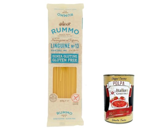 10x Rummo Pasta Linguine n. 13 senza Glutine, gluten free, 100% italienische Pasta nudeln glutenfrei 400g + Italian Gourmet polpa 400g von Italian Gourmet E.R.