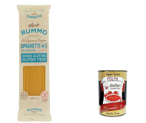 10x Rummo Pasta Spaghetti n. 3 senza Glutine, gluten free, 100% italienische Pasta nudeln glutenfrei 400g + Italian Gourmet polpa 400g von Italian Gourmet E.R.