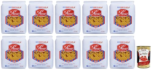 10x Russo Mezzani Tagliati N°33 Hartweizengrieß Pasta,100% Italienischer Weizen,500g-Packung + Italian Gourmet Polpa di Pomodoro 400g Dose 10x Russo Mezzani Tagliati N°33 Hartweizengrieß Pasta,100% Italienischer Weizen,500g-Packung + Italian Gourmet Polpa di Pomodoro 400g Dose von Italian Gourmet E.R.