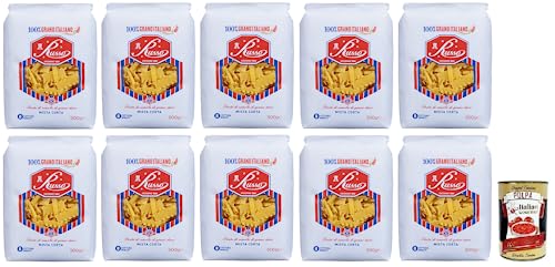10x Russo Mista Corta N°51 Hartweizengrieß Pasta,100% Italienischer Weizen,500g-Packung + Italian Gourmet Polpa di Pomodoro 400g Dose 10x Russo Mista Corta N°51 Hartweizengrieß Pasta,100% Italienischer Weizen,500g-Packung + Italian Gourmet Polpa di Pomodoro 400g Dose von Italian Gourmet E.R.